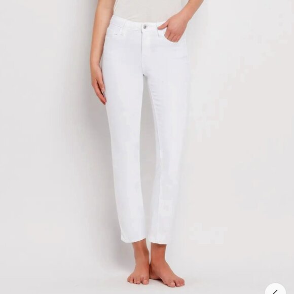Vervet Jeans Sz 30 High Rise Crop Slim Straight White Stretch - Picture 1 of 7